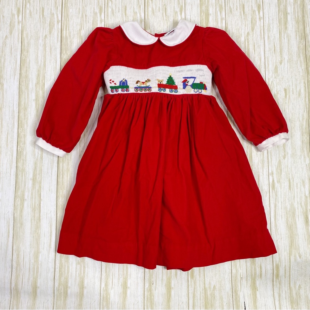 Friedknit Creations Christmas Embroidered Long Sleeve Dress